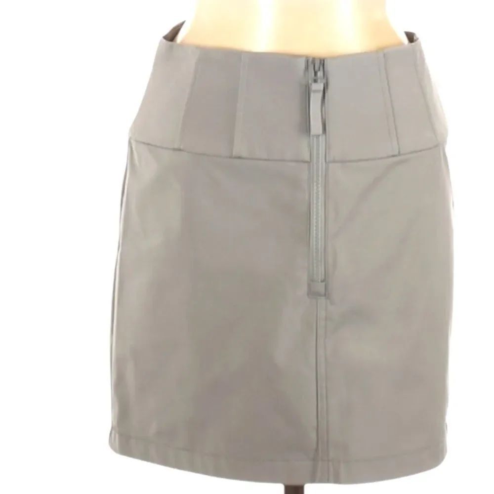 NWT ZARA Technical Water Repellent Midi Skirt M - Picture 7 of 10